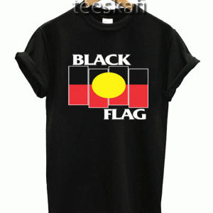 Tshirt Black Flag X Aboriginal Flag