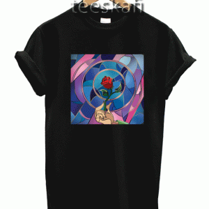 Tshirt beauty and the beast rose