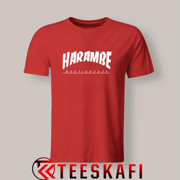Tshirts Harambe Rest In Peace Red