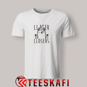 Tshirts Later Losers Llama White