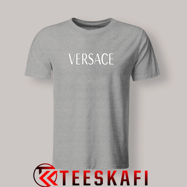 Tshirts versace logo grey