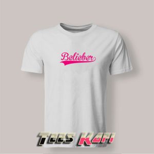 Tshirt Belieber Font Pink Crop