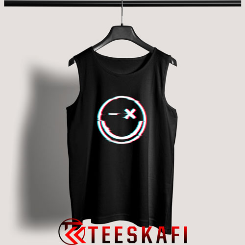 Tank Top Smiley Face Glitch Unisex