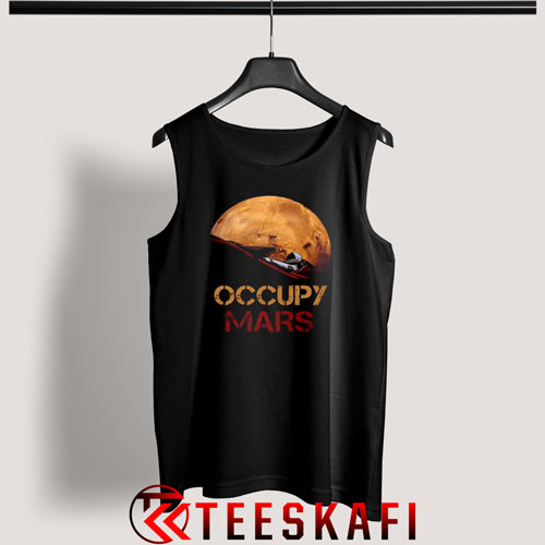 Occupy Mars Printed Tank Top Size S-3XL
