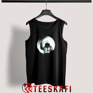 Astronaut Paint The Moon Tank Top Funny Nasa Space S-3XL