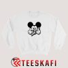 Mickey Mouse Middle Finger Sweatshirt Funny Mickey S-3XL
