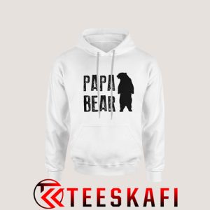 Papa Bear Fathers Day Hoodie Graphic Tee Size S-3XL