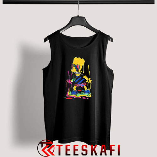 Trippy Bart Simpsons Tank Top The Simpsons S-3XL