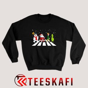 Grinch Elf Santa And Snowman Road Christmas Sweatshirt Size S 3XL 300x300 - Geek Attire Store