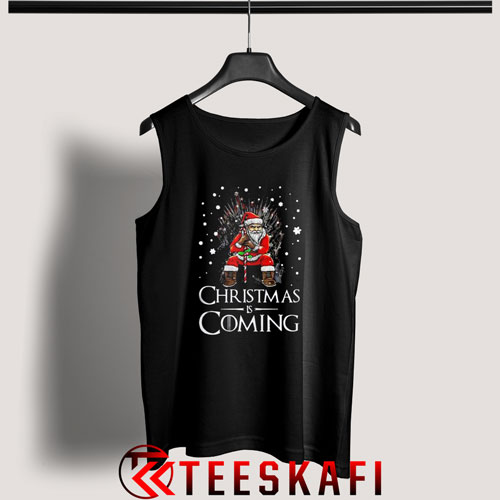 Santa Christmas is Coming Game Of Thrones Tank Top Size S-3XL