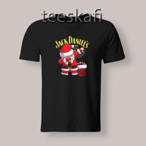 Santa Claus Dabbing Jack Daniels Whisky Christmas T-Shirt Size S-3XL