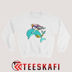 Mermaid and Dolphin Sweatshirt Size S-3XL