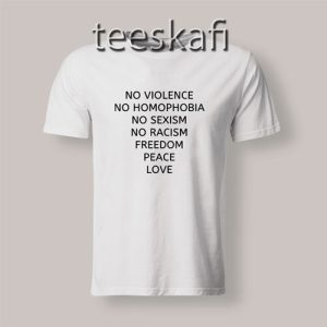 No Violence Freedom Peace Love T Shirt Size S 3XL 300x300 - Geek Attire Store