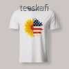 Sunflower American Flag Vintage Patriotic USA T-Shirt Size S-3XL